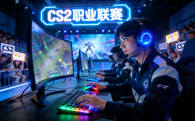 CS2职业比赛选手在电竞舞台上专注操作的画面